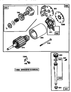 Armature Assembly Diagram and Parts List for 289707-0179  Briggs and Stratton Engine